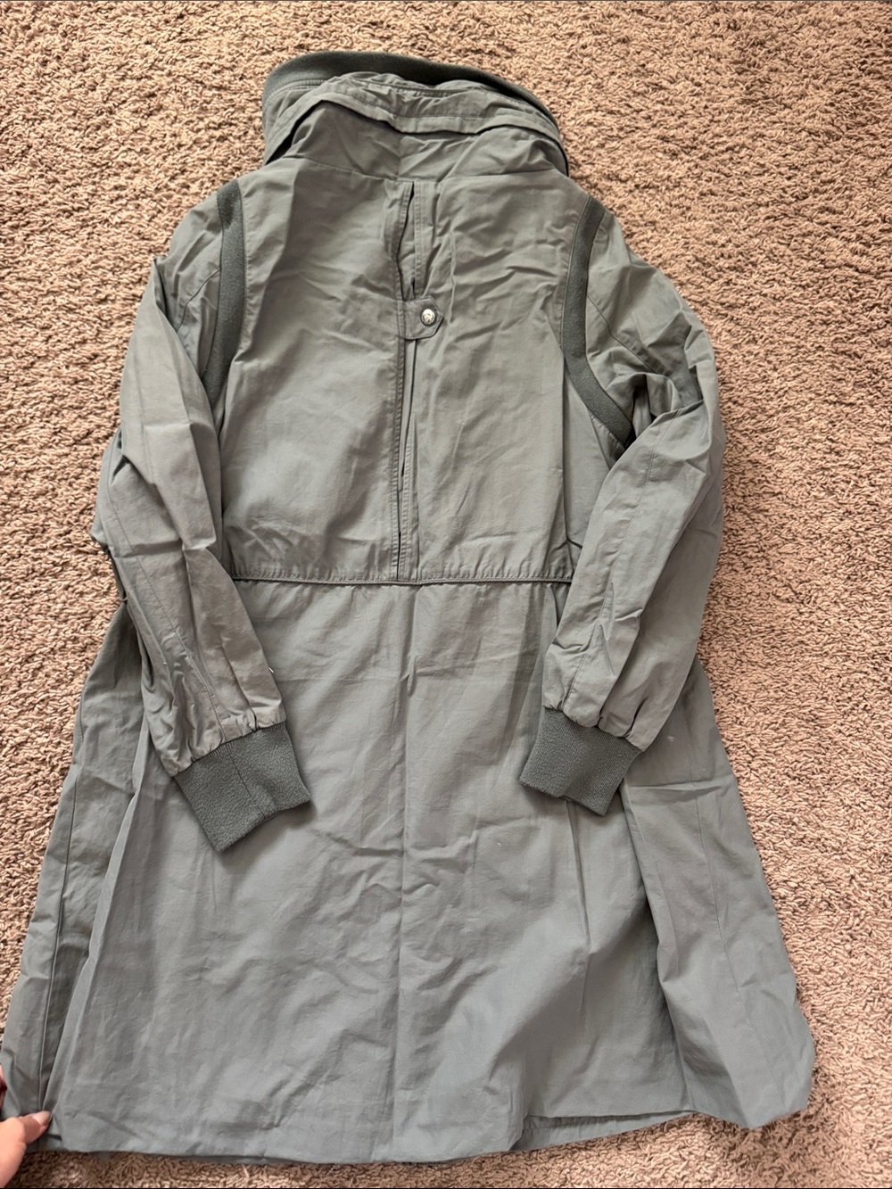 Diesel Y2K 2000's Women's Olive Utility Anorak Jacket with Rib Cuffs - Picture 6 of 8